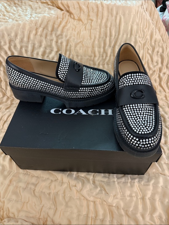 Coach Shoes - Coach Leah Crystal Loafers